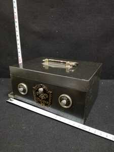 K12211. Showa Retro Deluxe alarm cashbox made of metal handbag safe Mini reji store articles flima for Vintage /60