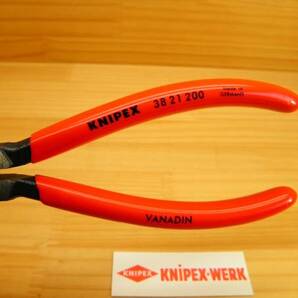 クニペックス メカニックプライヤー曲り KNIPEX *3821-200 ロングノーズプライヤー *正規輸入品保証の画像3