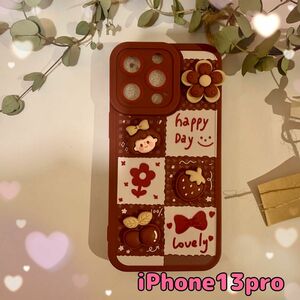 【半額倉庫】★限定品★iPhone13pro用ケース お花 さくらんぼ 可愛い