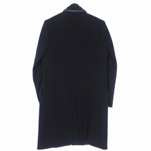 ジルサンダー JIL SANDER 12AW ロング丈 ウール チェスターコート アウター 44 ネイビー 紺 HM100115 国内正規 メンズ_画像2