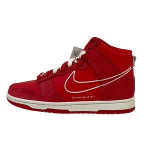 未使用品 NIKE DUNK HIGH SE FIRST USE UNIVERSITY RED ダンク ハイ SE ファーストユーズ ユニバーシティレッド 25cm スニーカー