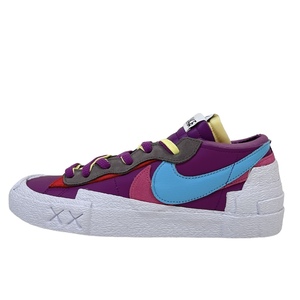 NIKE KAWS sacai Blazer Low Purple Dusk ブレザー ロー パープルダスク ホワイト 紫 白 US9 27cm スニーカー