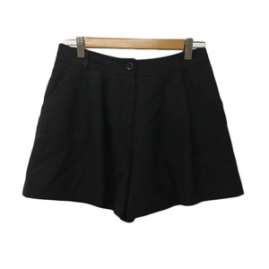  Ships SHIPS culotte pants flair Short tuck plain S black black lady's 