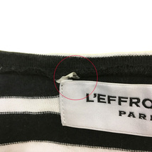 レフロンテ L'EFFRONTEE カットソー Tシャツ プルオーバー ラウンドネック ボーダー 七分袖 黒 白 ブラック ホワイト レディース_画像6