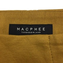 マカフィー MACPHEE トゥモローランド スカート タイト タック ひざ丈 無地 34 茶 ブラウン レディース_画像5