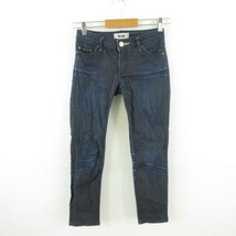 アクネ Acne ロングパンツ デニム ジーンズ スキニー ストレッチ インディゴ 紺 25/32 *E876 レディース_画像1