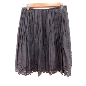 k Miki .k Kumikyoku KUMIKYOKU skirt pleat Mini ska LAP 1 dark gray /RT lady's 