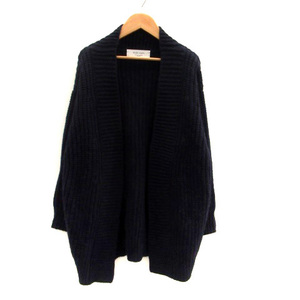  Beams laitsuBEAMS Lights knitted cardigan middle height front opening wool .38 navy blue navy /HO3 lady's 