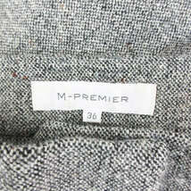 エムプルミエ M-Premier スラックスパンツ ロング丈 ウール 36 グレー /YM24 レディース_画像4