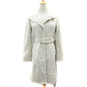  Coup de Chance CdeC COUP DE CHANCE пальто с отложным воротником длинный длина ремень шерсть 38 "теплый" белый белый /YM20 женский 