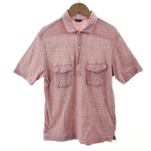 アレグリ allegri ポロシャツ 半袖 リネン ピンク系 グレーピンク 48 メンズ_画像1