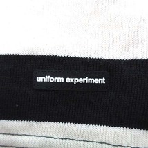 ユニフォームエクスペリメント uniform experiment ソフ カットオフ ボーダー Tシャツ コットン ブラック 白 黒 2 2018SS メンズ_画像4