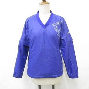 ゴルフ スニード プルオーバー ジャケット Ｖネック 2WAY 長袖 半袖 中綿 パープル 紫 Ｍ