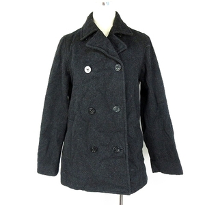  East Boy EAST BOY coat pea coat pea coat long sleeve thick wool plain 9 black black outer /MO lady's 