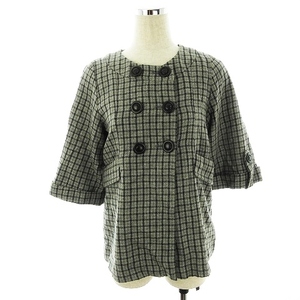  Olive des Olive OLIVE des OLIVE coat no color . minute sleeve thin total pattern gray outer /MO lady's 