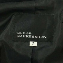 クリアインプレッション CLEAR IMPRESSION ジャケット テーラード シングル ベロア調 無地 長袖 2 黒 ブラック レディース_画像5