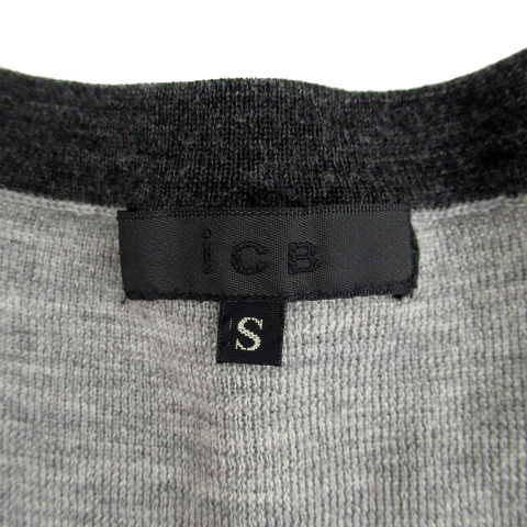 アイシービー iCB ニット セーター 長袖 Vネック ウール S グレー