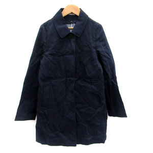 simplisite.Simplicite turn-down collar coat spring coat long height liner attaching navy blue navy /HO15 lady's 