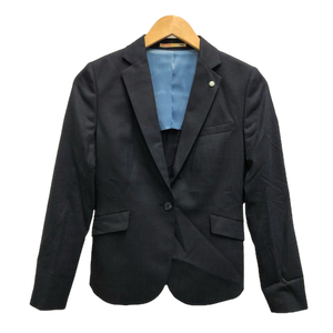 olihikaORIHICA Smart 10month tailored jacket single button dot pattern wool . silk .7 navy blue *MZ lady's 