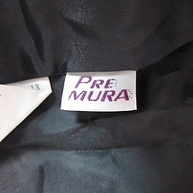 プレミュラ PRE MURA ジャケット テーラード 長袖 シングル ギャザー 薄手 無地 13 黒 ブラック アウター /NA レディース_画像9