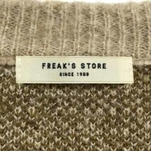 フリークスストア FREAKS STORE カーディガン ニット Vネック チェック モヘヤ混 長袖 FREE 茶 ベージュ ブラウン レディース_画像5