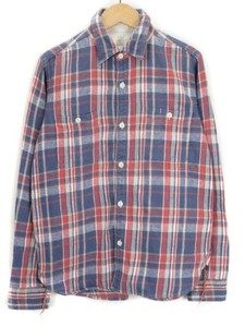 ジャーナルスタンダード レリューム JOURNAL STANDARD relume RE-COLOR CHECK BOYS WORK カラーチェック ボーイズワークシャツ 2 青 ブルー