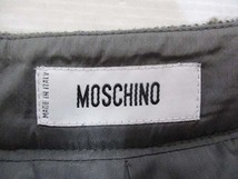 モスキーノ MOSCHINO ジャガード ウール スカート 40 グレー 裏地付き イタリー製 レディース_画像3