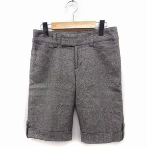 k Miki .k Kumikyoku KUMIKYOKU shorts short pants roll up tweed wool S2 gray /FT48 lady's 