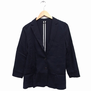  Adam et Rope Adam et Rope' tailored jacket outer single thin plain simple 36 navy navy blue /FT12 lady's 
