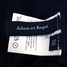 アダムエロペ Adam et Rope' ニット セーター 長袖 Vネック 無地 シンプル 切替リブ シルク混 ウール混 38 ネイビー 紺 /HT12 レディース_画像3