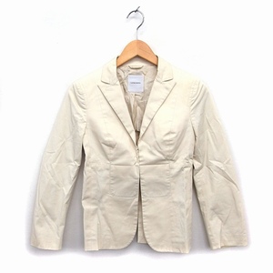  Costume National CoSTUME NATIONAL jacket outer tailored unlined in the back cotton cotton plain ivory /NT34 lady's 