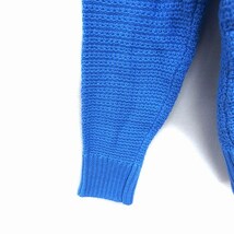 インディヴィ INDIVI ニット セーター Vネック カシミヤ混 リブ コットン混 長袖 42 青 ブルー /NT12 レディース_画像7