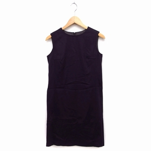  Michel Klein MICHEL KLEIN One-piece no color long ound-necked plain cashmere i line 38 purple purple /FT33 lady's 