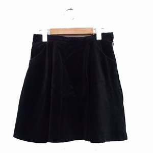  Ray Beams Ray Beams skirt flair Mini cotton velour 1 black black /KT2 lady's 