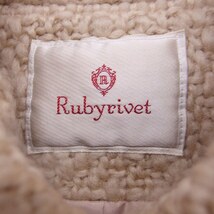 ルビーリベット Rubyrivet スタンドカラーコート アウター ミディ丈 ウール 36 ライトベージュ /FT10 レディース_画像3