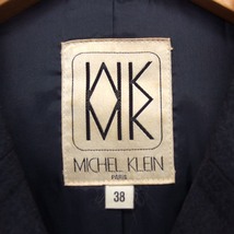 エムケー ミッシェルクラン MK MICHEL KLEIN ジャケット アウター テーラード 総裏地 ウール 38 チャコールグレー /NT30 レディース_画像3