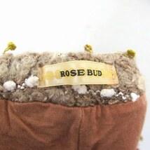 ローズバッド ROSE BUD ショート パンツ ニット 総柄 ストレッチ ウール混 F ベージュ ブラウン 茶 /HT10 レディース_画像3