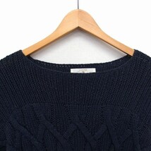 ブロードゥリー&コー Broderie&Co ナノユニバース ニット セーター ボートネック リブ フェイクレイヤード ドロップショルダー 長袖_画像4