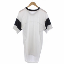 アレキサンダーワン ALEXANDER WANG Tシャツ カットソー ロンT 半袖 Vネック ロゴ ライン S 白 ホワイト 黒 ブラック /BM メンズ_画像2