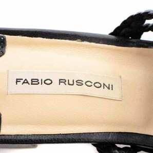 ファビオルスコーニ FABIO RUSCONI INTER-CHAUSSURES メッシュ サンダル ヒール 22cm 黒 ブラック /RY14 ●D レディースの画像3