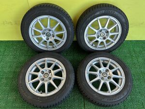 165/65R14 スダットレス　YOKOHAMA ice GUARD IG60 タイヤアルミセット　4穴 PCD100 ET+38 14×5.5J ハブ67mm