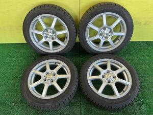 バリ山175/55R15 2本 145/65R15 ２本 2019年スダットレス DUNLOP WINTER MAXX タイヤアルミセット　4穴 PCD100 ET+35 15×5J/4J ハブ73mm