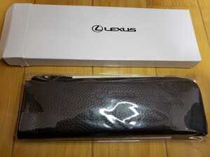 [ unopened ] LEXUS pen case real leather made writing brush box Lexus 