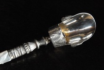 アンティーク　１８７６年 純銀製 レアなスコップ型キャディースプーン（ｆ３４）_画像4