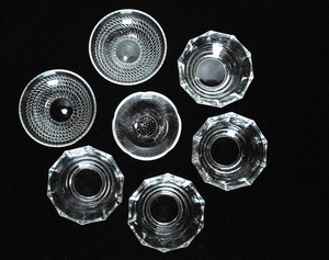【昭和レトロ】ガラス小皿３種類【中古】(m-72)【郵パック着払い】