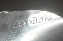 アンティーク　１８７６年 純銀製 レアなスコップ型キャディースプーン（ｆ３４）_画像8