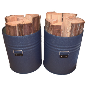 [2 piece set ] firewood stocker 18L D270×H310mm wood stocker firewood put firewood inserting wood stove made in Japan 