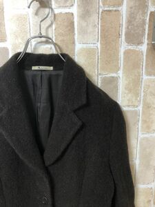 【Aquascutum】アクアスキュータム　ウール混　モヘア　コート　