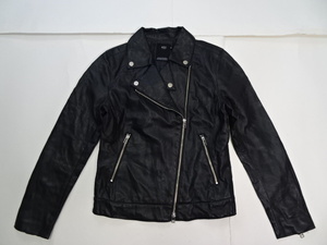 #1215# Moussy AZUL by MOUSSY* rider's jacket M black *