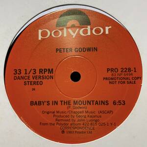 ◆ Peter Godwin - Baby's In The Mountains ◆12inch US盤 NEW WAVEヒット!!